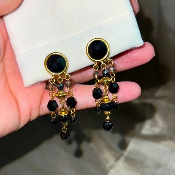 Vintage JCi dangle clip earrings - Picture 2 of 2